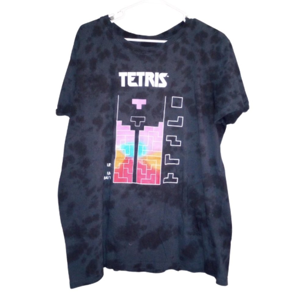 Tetris Graphic Shirt Top Plus Size 1X